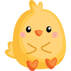 a vector of a cute chick