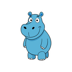 Hippopotamus cartoon vector