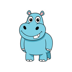 Hippopotamus cartoon vector