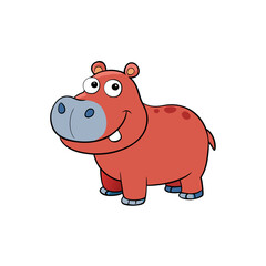 Hippopotamus cartoon vector