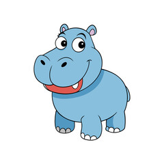 Hippopotamus cartoon vector