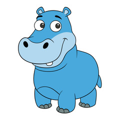 Hippopotamus cartoon vector