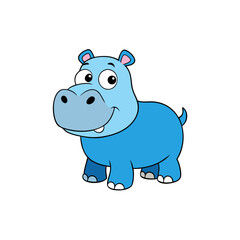 Hippopotamus cartoon vector
