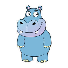 Hippopotamus cartoon vector
