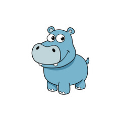 Hippopotamus cartoon vector