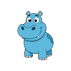 Hippopotamus cartoon vector