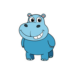 Hippopotamus cartoon vector