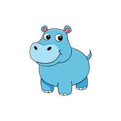 Hippopotamus cartoon vector