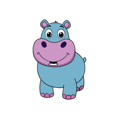 Hippopotamus cartoon vector