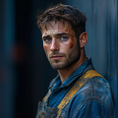 Obraz premium A close up of a young handsome mechanic