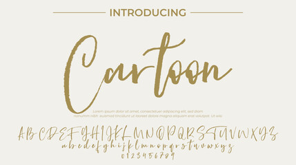 Cartoon Font Stylish brush painted an uppercase vector letters, alphabet, typeface