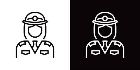 警察官のシンプルなアイコン