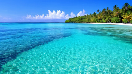 Fototapeta premium tropical island in the ocean