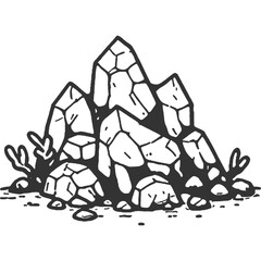 Lost in the Rubble Vintage Illustration Vector