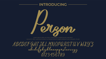 Person Font Stylish brush painted an uppercase vector letters, alphabet, typeface