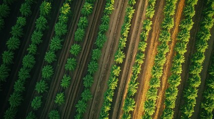 Eco-friendly farming with vibrant crops and sustainable practices