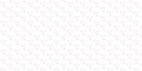Pink girly vintage bow background. Bow for hair decor flat. Ribbons isolated. Trendy girls accessories. Cute hairstyle elements collection