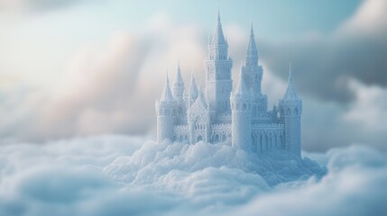 The great palace standing proudly amidst a winter