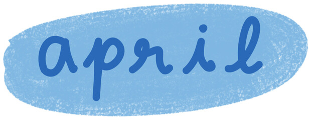 Handwritten Name of Month in Vibrant Color