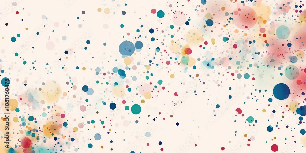 Aufkleber abstract design featuring colorful circles on a light background, creating a vibrant visual effect.
