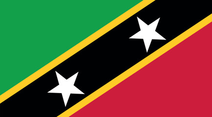 Saint Kitts And Nevis Flag Illustration