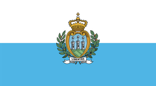 San Marino Flag Illustration