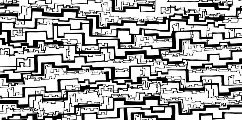 Calligraphy abstract line background for design.
Seamless line hand drawing background. Black on white background
