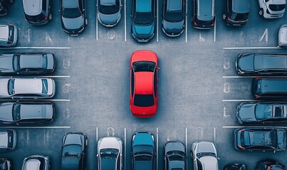 Creative Abstract Marketing Background Visualizing Intelligent LPR Parking System Solutions, Showcasing Automatic License Plate Recognition for Seamless Parking Management, Enhanced by AI-Generated De