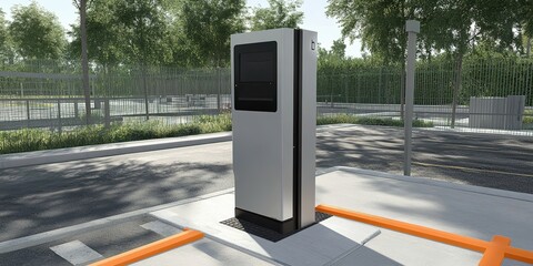 Creative Abstract Marketing Background Visualizing Intelligent LPR Parking System Solutions, Showcasing Automatic License Plate Recognition for Seamless Parking Management, Enhanced by AI-Generated De