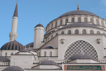 mosque, minaret courtyard structures in istanbul