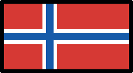 Obraz premium Svalbard And Jan Mayen Flag Illustration