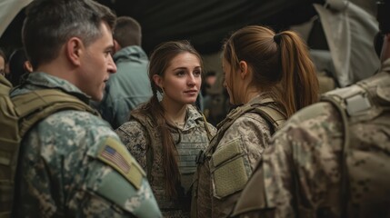 Military family gathering, supportive environment filled with kindness and shared stories