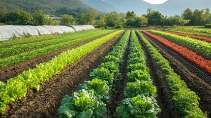 Obraz premium Modern farming innovations meeting traditional rural practices, a harmonious blend
