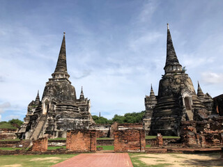 Ancient Buddhist Temple Ruins in Thailand.