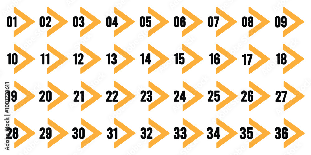 Poster colorful number bullet point. bullet point, circle number font icon.