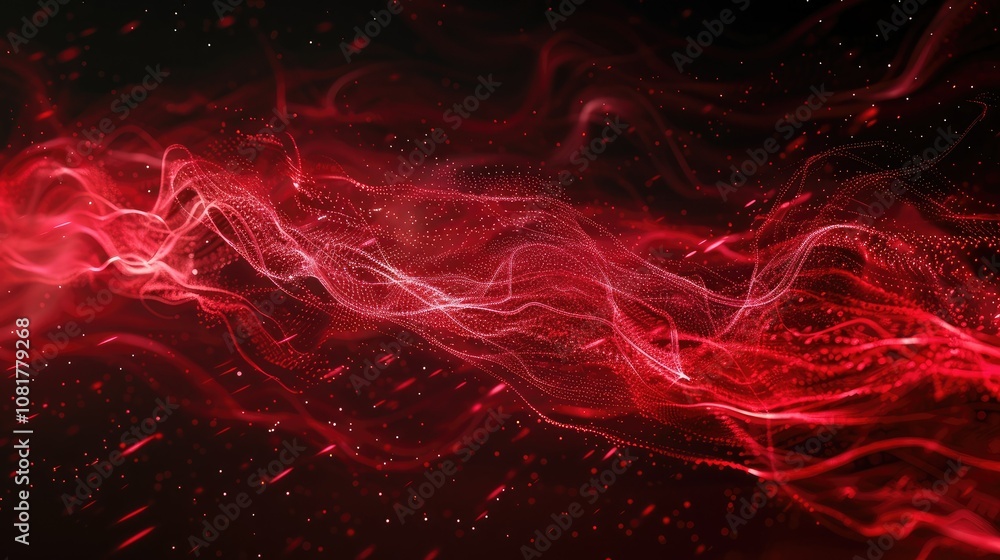 Poster futuristic flowing lines creating a sense of energy