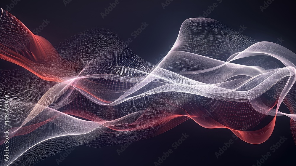 Poster futuristic flowing lines creating a sense of energy