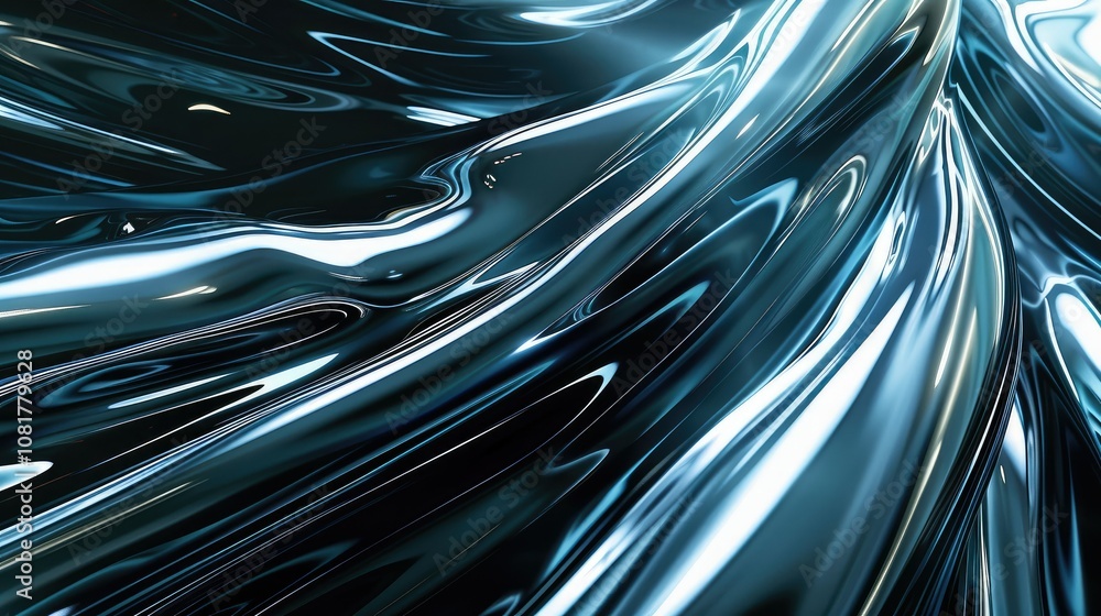 Poster futuristic flowing lines creating a sense of energy