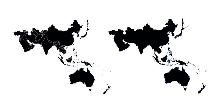 Detailed map of the Asia-Pacific region, highlighting countries
