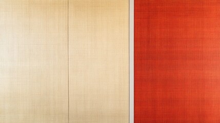 A judo mat with tatami surface, indoor setting with traditional dojo ambiance, Minimalist style