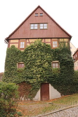 Blick in das Zentrum von Hohnstein in der Sächsischen Schweiz	