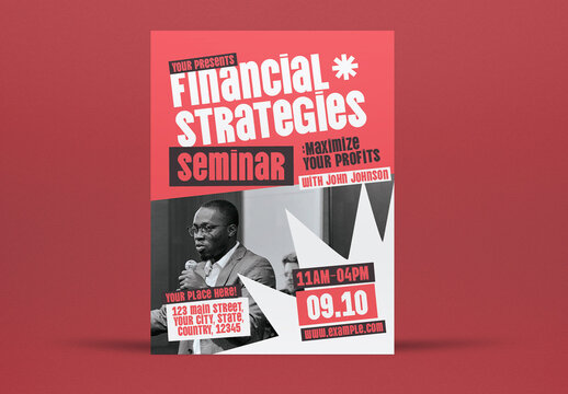 Red Minimalist Maximalism Seminar Flyer Layout