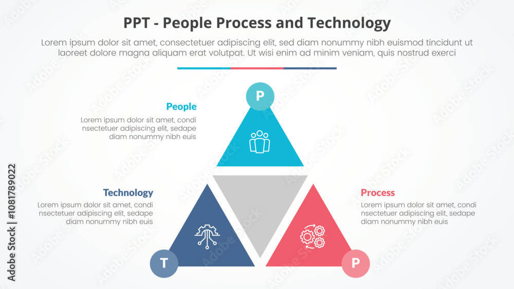 Aufkleber ppt framework infographic concept for slide presentation with triangle cycle circular shape slice wi