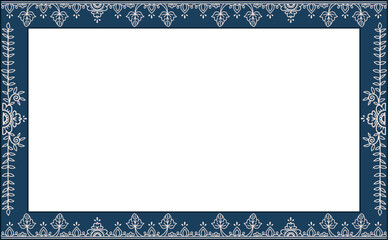 アジアンテイストのフレーム枠イラスト