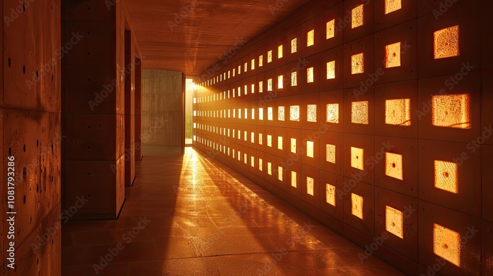 Poster Dynamic light patterns creating a sense of space