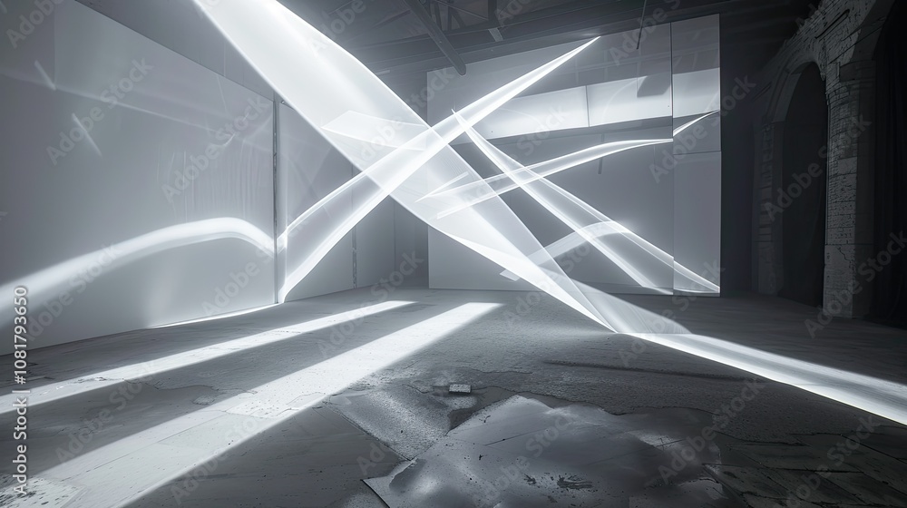 Poster Dynamic light patterns creating a sense of space