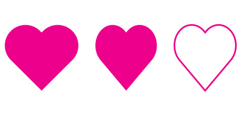 icon heart on a white background. love vector illustration.