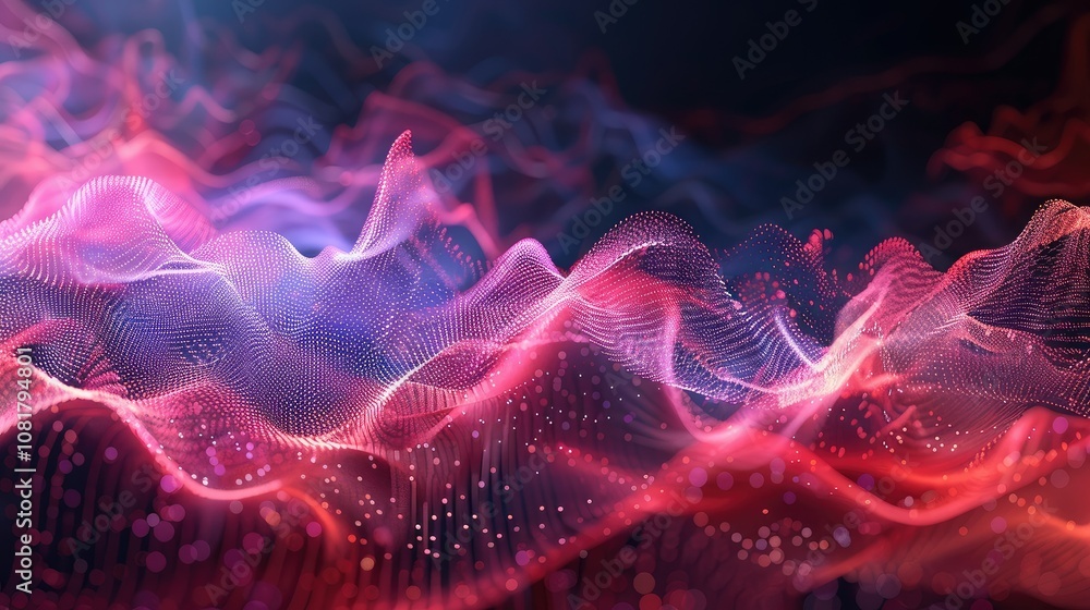Aufkleber digital particles forming an abstract energy field