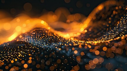 Digital particles forming an abstract energy field