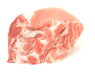 tenderloin piece of meat on a white background